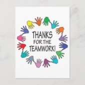 チームワー感謝していクの評価カードに対して ポストカード (正面)