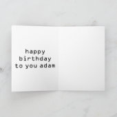 チームヴィンテージレトロsci fiロボット誕生日カード サンキューカード (内部)