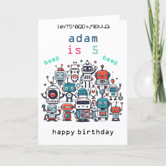 チームヴィンテージレトロsci fiロボット誕生日カード サンキューカード