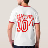 チーム不思議の国: 帽子屋(赤い) Tシャツ (裏面)