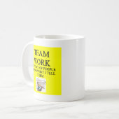 チーム仕事の冗談 コーヒーマグカップ (正面左)
