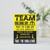 チーム企業の建物日 インビテーションポストカード (スタンド正面)