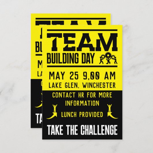 チーム企業の建物日 エンクロージャーカード (正面/裏面)