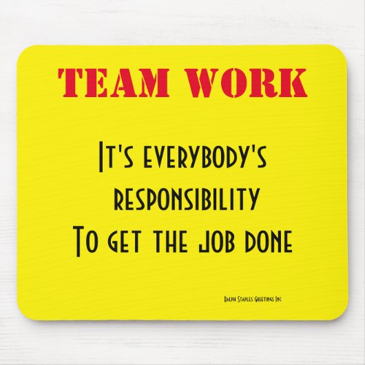 チーム作業 マウスパッド (正面)