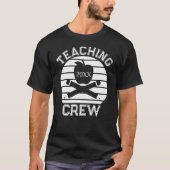 チーム先生クルー白黒 Tシャツ (正面)