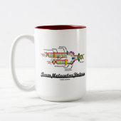 チーム分子生物学(DNAの写し) ツートーンマグカップ (左)