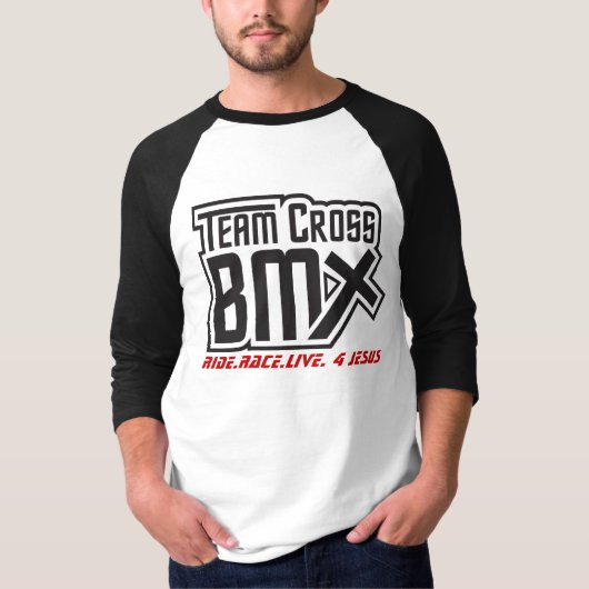 チーム十字BMX 3/4袖 Tシャツ (正面)