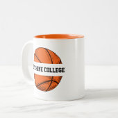 チーム名お気に入りのをバスケットボール ツートーンマグカップ (正面左)