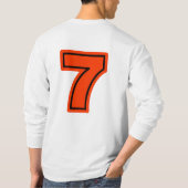 チーム名お気に入りの7サッカー/サッカーの作成 Tシャツ (裏面)