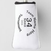 チーム名ここに名前を追加トーナメント年文字 ゴルフヘッドカバー (回転90)