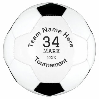 チーム名ここに名前を追加トーナメント年文字 サッカーボール