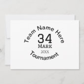 チーム名ここに名前を追加トーナメント年文字 シーズンカード (正面)