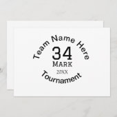 チーム名ここに名前を追加トーナメント年文字 シーズンカード (正面/裏面)