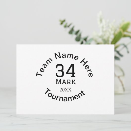 チーム名ここに名前を追加トーナメント年文字 シーズンカード (スタンド正面)