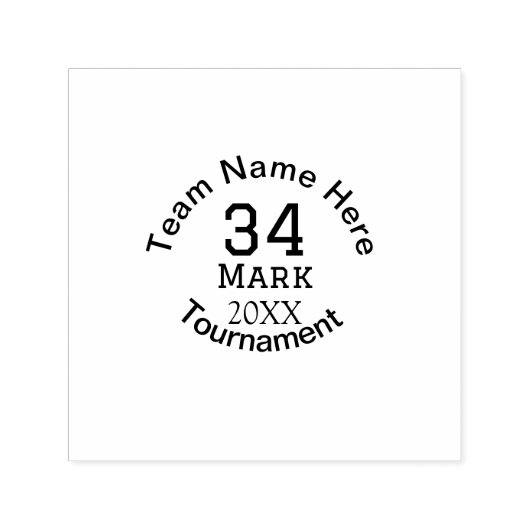 チーム名ここに名前を追加トーナメント年文字 セルフインキングスタンプ (デザイン)