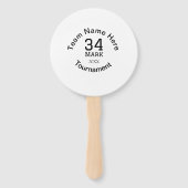 チーム名ここに名前を追加トーナメント年文字 ハンドファン (裏面)