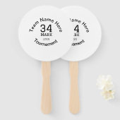 チーム名ここに名前を追加トーナメント年文字 ハンドファン (正面&裏面)