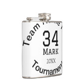 チーム名ここに名前を追加トーナメント年文字 フラスク (右)