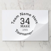 チーム名ここに名前を追加トーナメント年文字 ペーパーパッド (折り畳み)
