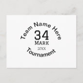 チーム名ここに名前を追加トーナメント年文字 ポストカード (正面)