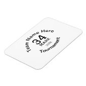 チーム名ここに名前を追加トーナメント年文字 マグネット (左側)