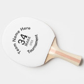 チーム名ここに名前を追加トーナメント年文字 卓球ラケット (横)