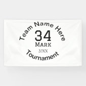 チーム名ここに名前を追加トーナメント年文字 横断幕 (横)