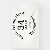 チーム名ここに名前を追加トーナメント年文字 横断幕 (縦)