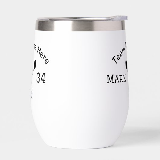 チーム名ここに名前ナンバボールパドルゴルフを追加 (左面)