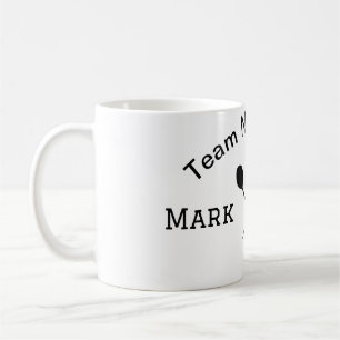 チーム名ここに名前ナンバボールパドルゴルフを追加 コーヒーマグカップ