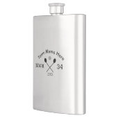 チーム名ここに名前ナンバボールパドルゴルフを追加 フラスク (左)