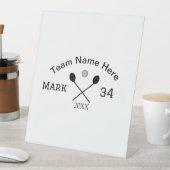 チーム名ここに名前ナンバボールパドルゴルフを追加 台座サイン (インサイチュ)