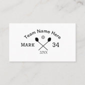 チーム名ここに名前ナンバボールパドルゴルフを追加 名刺 (裏面)