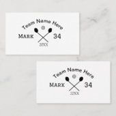 チーム名ここに名前ナンバボールパドルゴルフを追加 名刺 (正面/裏面)