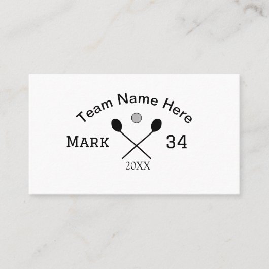 チーム名ここに名前ナンバボールパドルゴルフを追加 名刺 (正面)