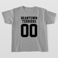 チーム名とジャージー番号フロントバックTシャツ