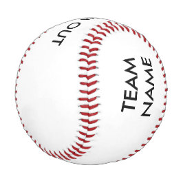 チーム名とストライクアウトベースボール 野球ボール