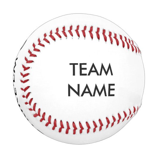 チーム名とストライクアウトベースボール 野球ボール (正面左)