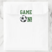 チーム名とナンバーサッカーボール スクエアシール (バッグ)