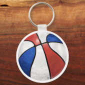 チーム名と番号の赤白青 キーホルダー (裏面)