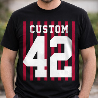チーム名と背番号入りカスタムスポーツジャージ Tシャツ