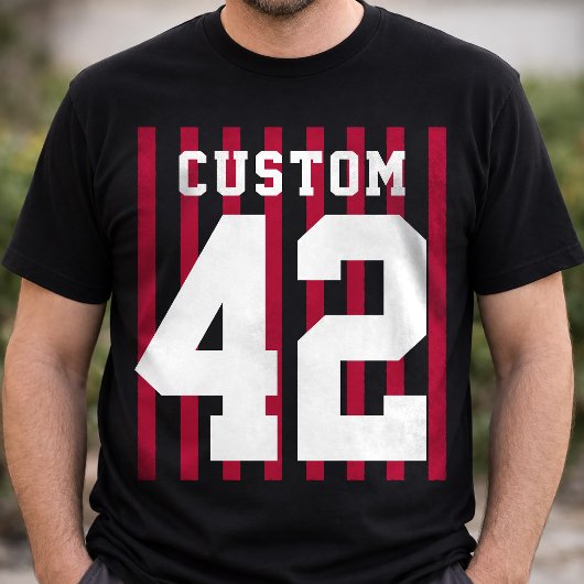 チーム名と背番号入りカスタムスポーツジャージ Tシャツ