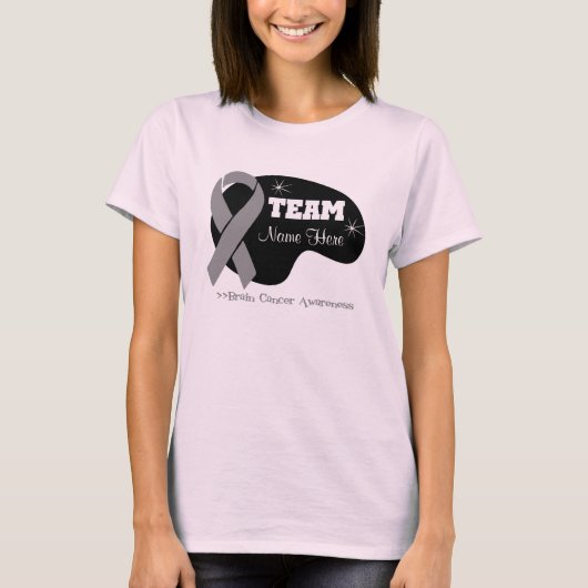 チーム名のカスタマイズ – 脳がん Tシャツ (正面)