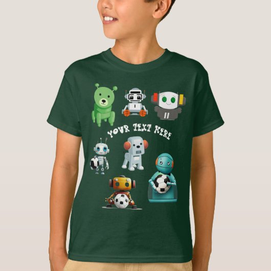 チーム名のパーソナライズSports RobotトップTシャツ Tシャツ (正面)