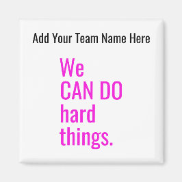 チーム名の懸命パーソナライズされた引用文 マグネット