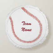 チーム名の追加カスタム野球枕 ラウンドクッション (裏面)