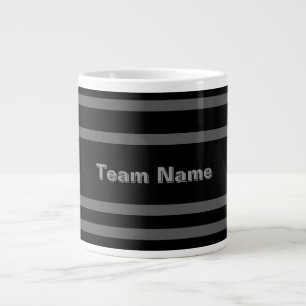 チーム名の追加ブラックスポーツチームとグレースポーツチームの色 ジャンボコーヒーマグカップ