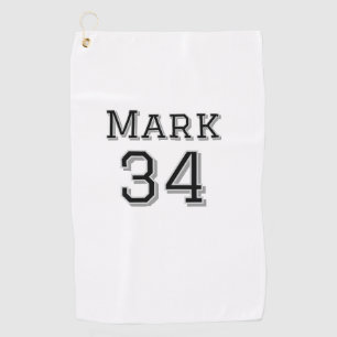 チーム名の追加プレイヤー名の日付スポーツマンヴィンテージ ゴルフタオル