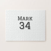 チーム名の追加プレイヤー名の日付スポーツマンヴィンテージ ジグソーパズル (横)