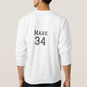 チーム名の追加プレイヤー名の日付スポーツマンヴィンテージ スウェットシャツ (裏面)